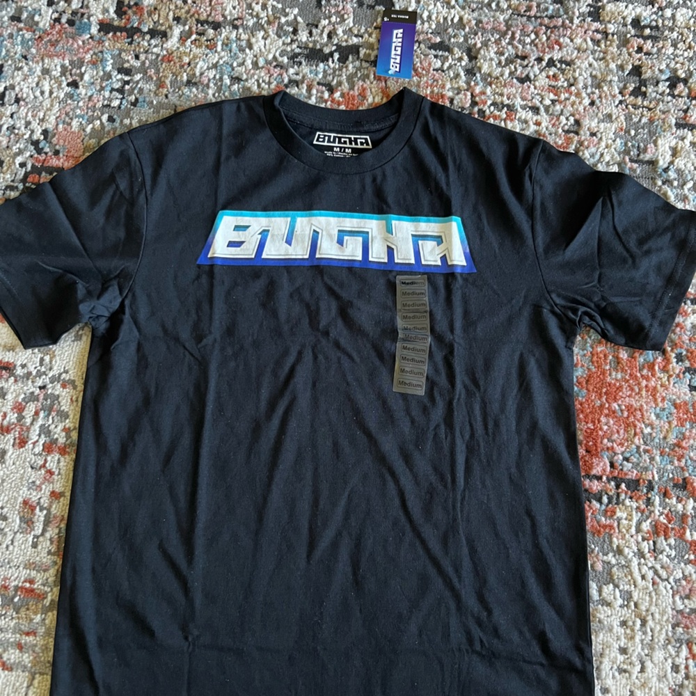 Bugha NWT Black Graphic T-Shirt for Men